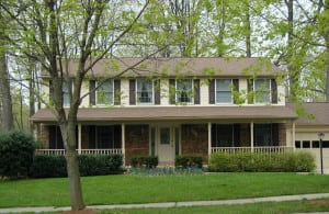 House in the summer with new roof