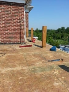 Flat roof project in progress