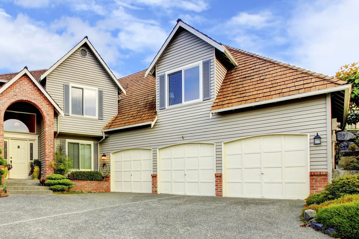 House with cedar shake roof