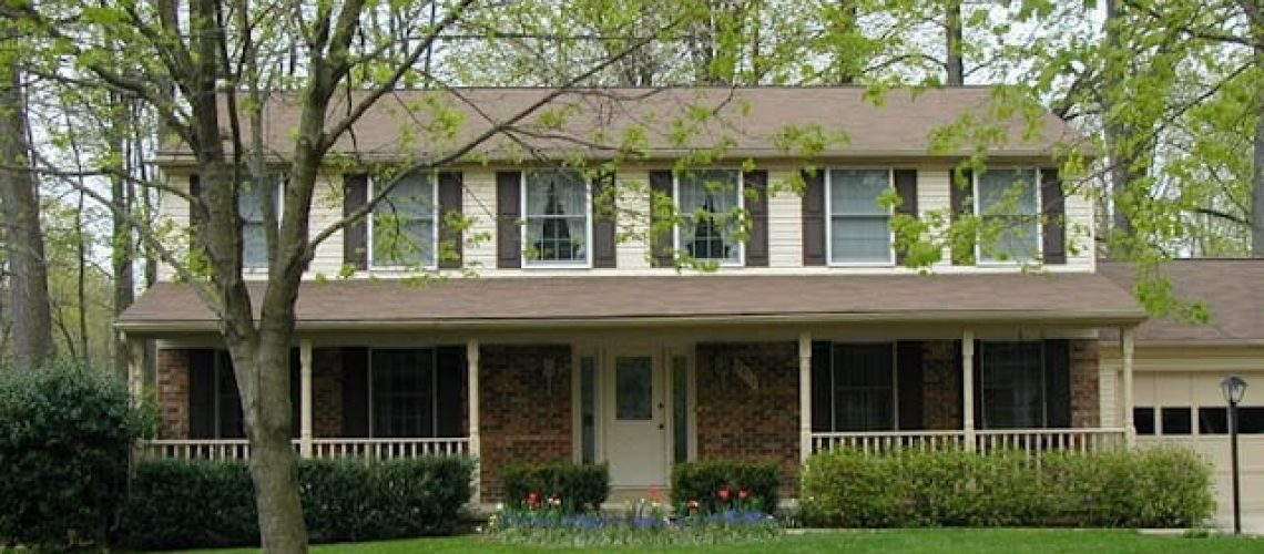 House in the summer with new roof